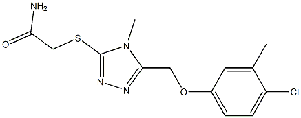 2-[[5-[(4-chloro-3-methylphenoxy)methyl]-4-methyl-1,2,4-triazol-3-yl]sulfanyl]acetamide 구조식 이미지