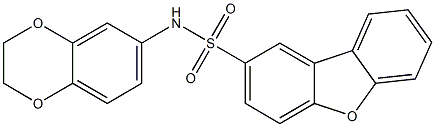 N-(2,3-dihydro-1,4-benzodioxin-6-yl)dibenzofuran-2-sulfonamide Structure