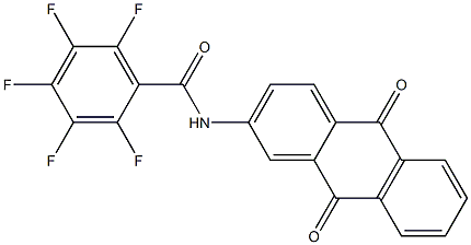 N-(9,10-dioxoanthracen-2-yl)-2,3,4,5,6-pentafluorobenzamide 구조식 이미지