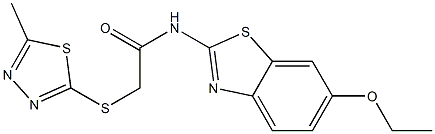 N-(6-ethoxy-1,3-benzothiazol-2-yl)-2-[(5-methyl-1,3,4-thiadiazol-2-yl)sulfanyl]acetamide Structure