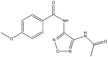 N-(4-acetamido-1,2,5-oxadiazol-3-yl)-4-methoxybenzamide Structure