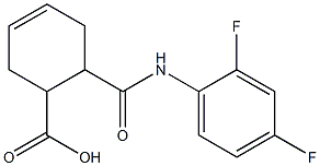 6-[(2,4-difluorophenyl)carbamoyl]cyclohex-3-ene-1-carboxylic acid 구조식 이미지