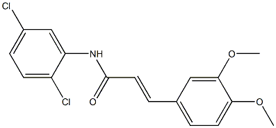 (E)-N-(2,5-dichlorophenyl)-3-(3,4-dimethoxyphenyl)prop-2-enamide 구조식 이미지