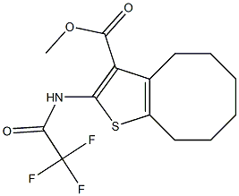 methyl 2-[(2,2,2-trifluoroacetyl)amino]-4,5,6,7,8,9-hexahydrocycloocta[b]thiophene-3-carboxylate Structure