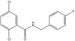 2,5-dichloro-N-[(4-fluorophenyl)methyl]benzamide 구조식 이미지