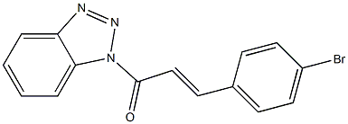 (E)-1-(benzotriazol-1-yl)-3-(4-bromophenyl)prop-2-en-1-one 구조식 이미지