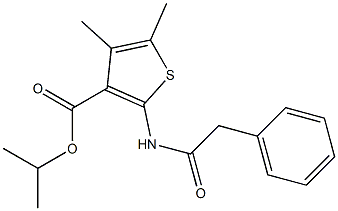 propan-2-yl 4,5-dimethyl-2-[(2-phenylacetyl)amino]thiophene-3-carboxylate 구조식 이미지