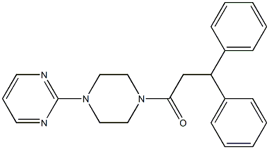 3,3-diphenyl-1-(4-pyrimidin-2-ylpiperazin-1-yl)propan-1-one Structure