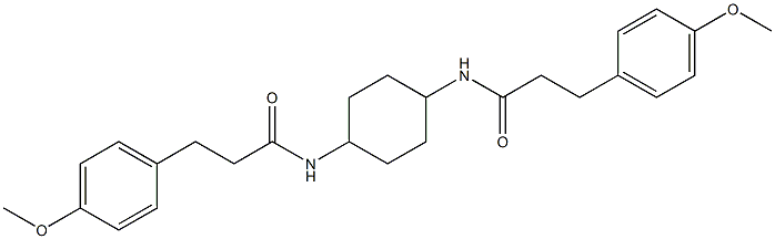 3-(4-methoxyphenyl)-N-[4-[3-(4-methoxyphenyl)propanoylamino]cyclohexyl]propanamide Structure