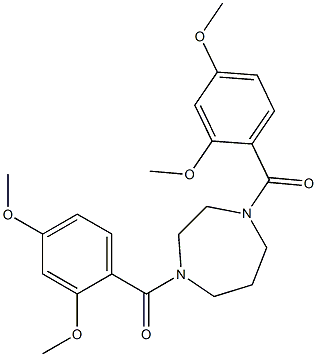 [4-(2,4-dimethoxybenzoyl)-1,4-diazepan-1-yl]-(2,4-dimethoxyphenyl)methanone 구조식 이미지