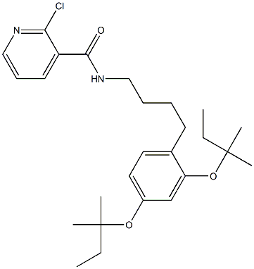 N-[4-[2,4-bis(2-methylbutan-2-yloxy)phenyl]butyl]-2-chloropyridine-3-carboxamide 구조식 이미지
