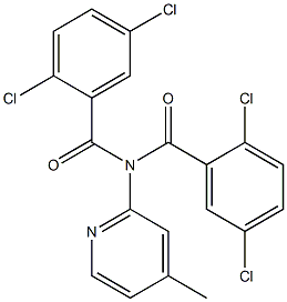 2,5-dichloro-N-(2,5-dichlorobenzoyl)-N-(4-methylpyridin-2-yl)benzamide Structure