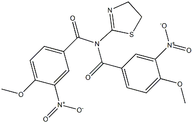 N-(4,5-dihydro-1,3-thiazol-2-yl)-4-methoxy-N-(4-methoxy-3-nitrobenzoyl)-3-nitrobenzamide Structure