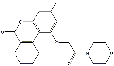 3-methyl-1-(2-morpholin-4-yl-2-oxoethoxy)-7,8,9,10-tetrahydrobenzo[c]chromen-6-one 구조식 이미지