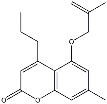 7-methyl-5-(2-methylprop-2-enoxy)-4-propylchromen-2-one 구조식 이미지