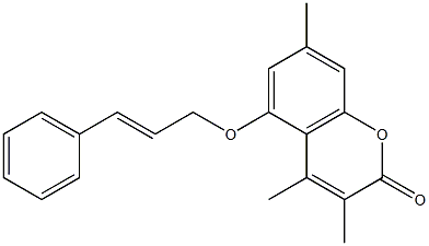 3,4,7-trimethyl-5-[(E)-3-phenylprop-2-enoxy]chromen-2-one 구조식 이미지