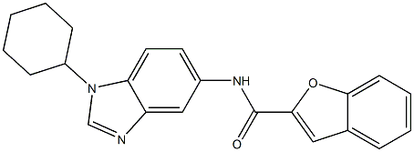 N-(1-cyclohexylbenzimidazol-5-yl)-1-benzofuran-2-carboxamide 구조식 이미지