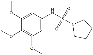 N-(3,4,5-trimethoxyphenyl)pyrrolidine-1-sulfonamide 구조식 이미지