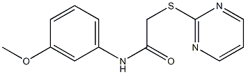 N-(3-methoxyphenyl)-2-pyrimidin-2-ylsulfanylacetamide Structure