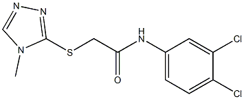 N-(3,4-dichlorophenyl)-2-[(4-methyl-1,2,4-triazol-3-yl)sulfanyl]acetamide Structure