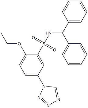N-benzhydryl-2-ethoxy-5-(tetrazol-1-yl)benzenesulfonamide Structure