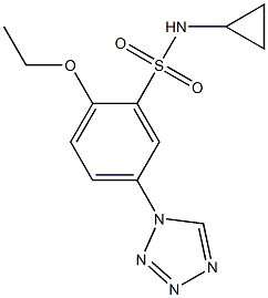 N-cyclopropyl-2-ethoxy-5-(tetrazol-1-yl)benzenesulfonamide Structure