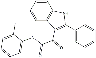 N-(2-methylphenyl)-2-oxo-2-(2-phenyl-1H-indol-3-yl)acetamide 구조식 이미지