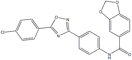 N-[4-[5-(4-chlorophenyl)-1,2,4-oxadiazol-3-yl]phenyl]-1,3-benzodioxole-5-carboxamide Structure