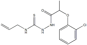 1-[2-(2-chlorophenoxy)propanoylamino]-3-prop-2-enylthiourea Structure