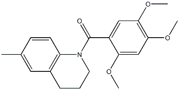 (6-methyl-3,4-dihydro-2H-quinolin-1-yl)-(2,4,5-trimethoxyphenyl)methanone 구조식 이미지