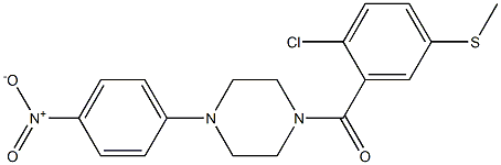 (2-chloro-5-methylsulfanylphenyl)-[4-(4-nitrophenyl)piperazin-1-yl]methanone 구조식 이미지