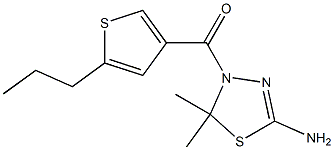 (5-amino-2,2-dimethyl-1,3,4-thiadiazol-3-yl)-(5-propylthiophen-3-yl)methanone Structure