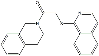 1-(3,4-dihydro-1H-isoquinolin-2-yl)-2-isoquinolin-1-ylsulfanylethanone 구조식 이미지