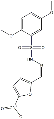 2,5-dimethoxy-N-[(Z)-(5-nitrofuran-2-yl)methylideneamino]benzenesulfonamide Structure