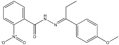 N-[(E)-1-(4-methoxyphenyl)propylideneamino]-2-nitrobenzamide Structure
