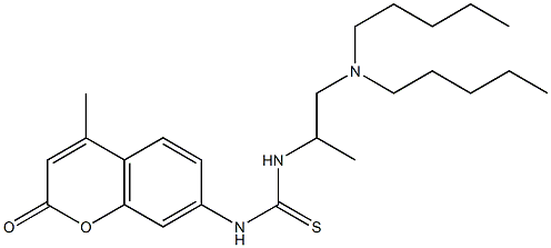 1-[1-(dipentylamino)propan-2-yl]-3-(4-methyl-2-oxochromen-7-yl)thiourea Structure