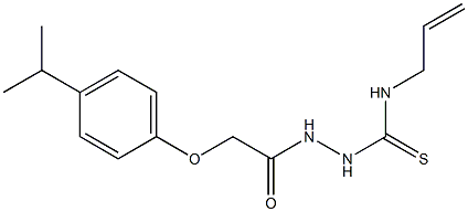 1-[[2-(4-propan-2-ylphenoxy)acetyl]amino]-3-prop-2-enylthiourea Structure