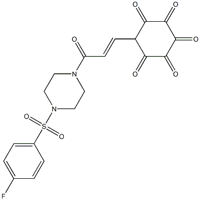 (E)-1-[4-(4-fluorophenyl)sulfonylpiperazin-1-yl]-3-(4-pentoxyphenyl)prop-2-en-1-one Structure