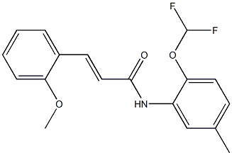 (E)-N-[2-(difluoromethoxy)-5-methylphenyl]-3-(2-methoxyphenyl)prop-2-enamide Structure