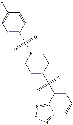 4-[4-(4-fluorophenyl)sulfonylpiperazin-1-yl]sulfonyl-2,1,3-benzothiadiazole Structure