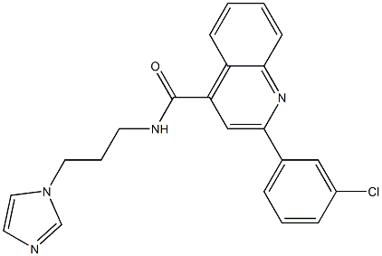 2-(3-chlorophenyl)-N-(3-imidazol-1-ylpropyl)quinoline-4-carboxamide Structure