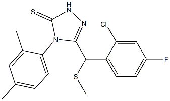 3-[(2-chloro-4-fluorophenyl)methylsulfanylmethyl]-4-(2,4-dimethylphenyl)-1H-1,2,4-triazole-5-thione Structure