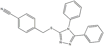 4-[(4,5-diphenyl-1,2,4-triazol-3-yl)sulfanylmethyl]benzonitrile 구조식 이미지