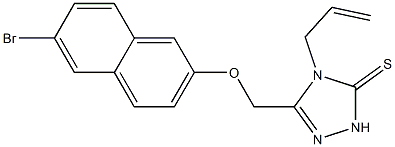 3-[(6-bromonaphthalen-2-yl)oxymethyl]-4-prop-2-enyl-1H-1,2,4-triazole-5-thione Structure