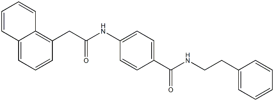 4-[(2-naphthalen-1-ylacetyl)amino]-N-(2-phenylethyl)benzamide 구조식 이미지