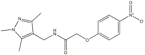 2-(4-nitrophenoxy)-N-[(1,3,5-trimethylpyrazol-4-yl)methyl]acetamide Structure