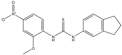 1-(2,3-dihydro-1H-inden-5-yl)-3-(2-methoxy-4-nitrophenyl)thiourea Structure