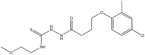 1-[4-(4-chloro-2-methylphenoxy)butanoylamino]-3-(2-methoxyethyl)thiourea Structure