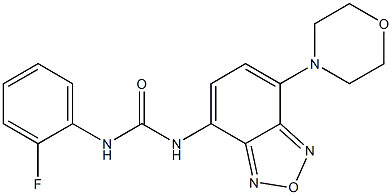 1-(2-fluorophenyl)-3-(4-morpholin-4-yl-2,1,3-benzoxadiazol-7-yl)urea Structure