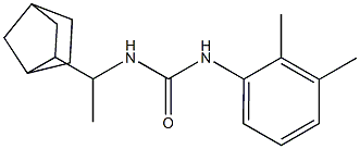 1-[1-(3-bicyclo[2.2.1]heptanyl)ethyl]-3-(2,3-dimethylphenyl)urea 구조식 이미지